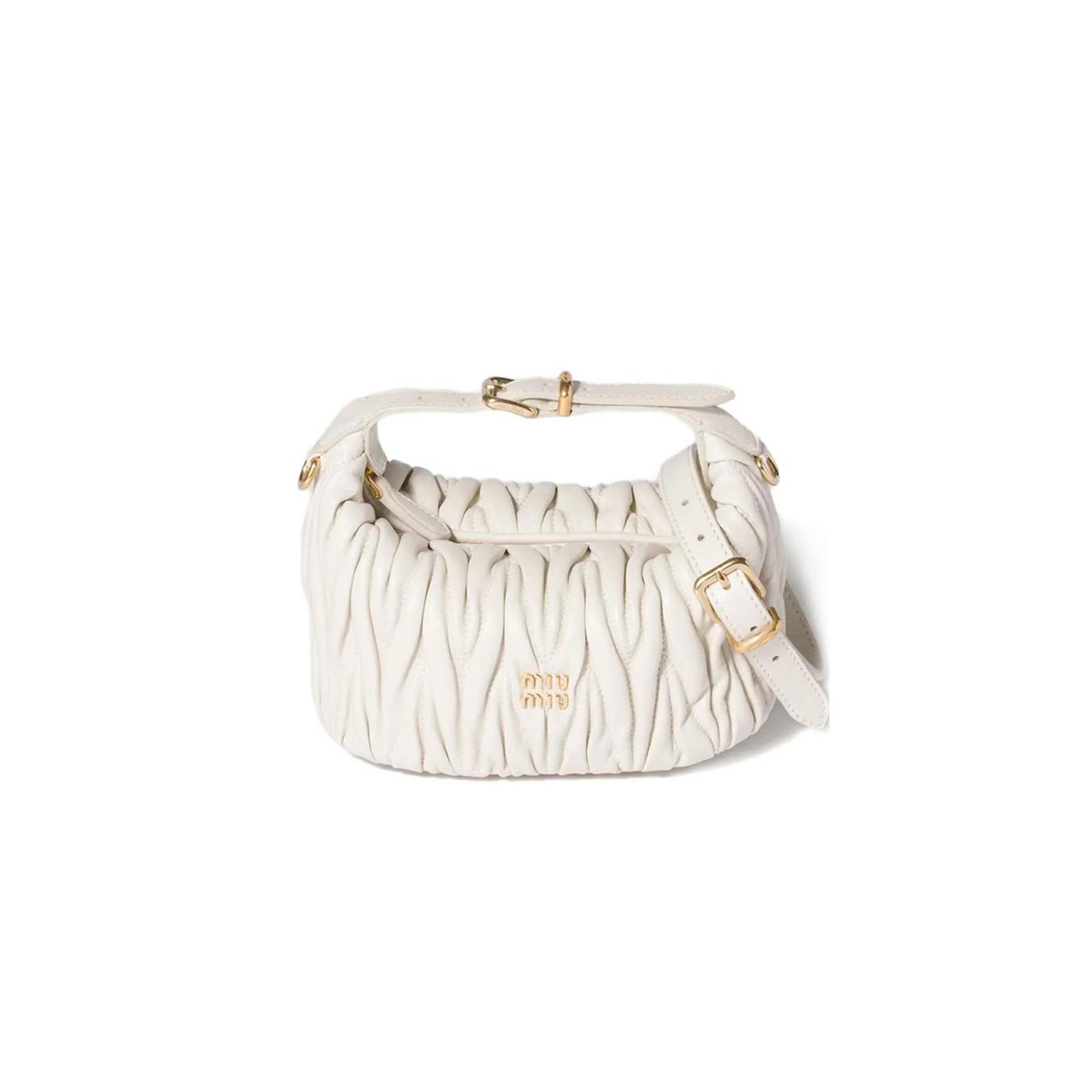 MIU MIU QUILTED NAPPA LEATHER POUCH 5NE026 (15*8.5*8cm)